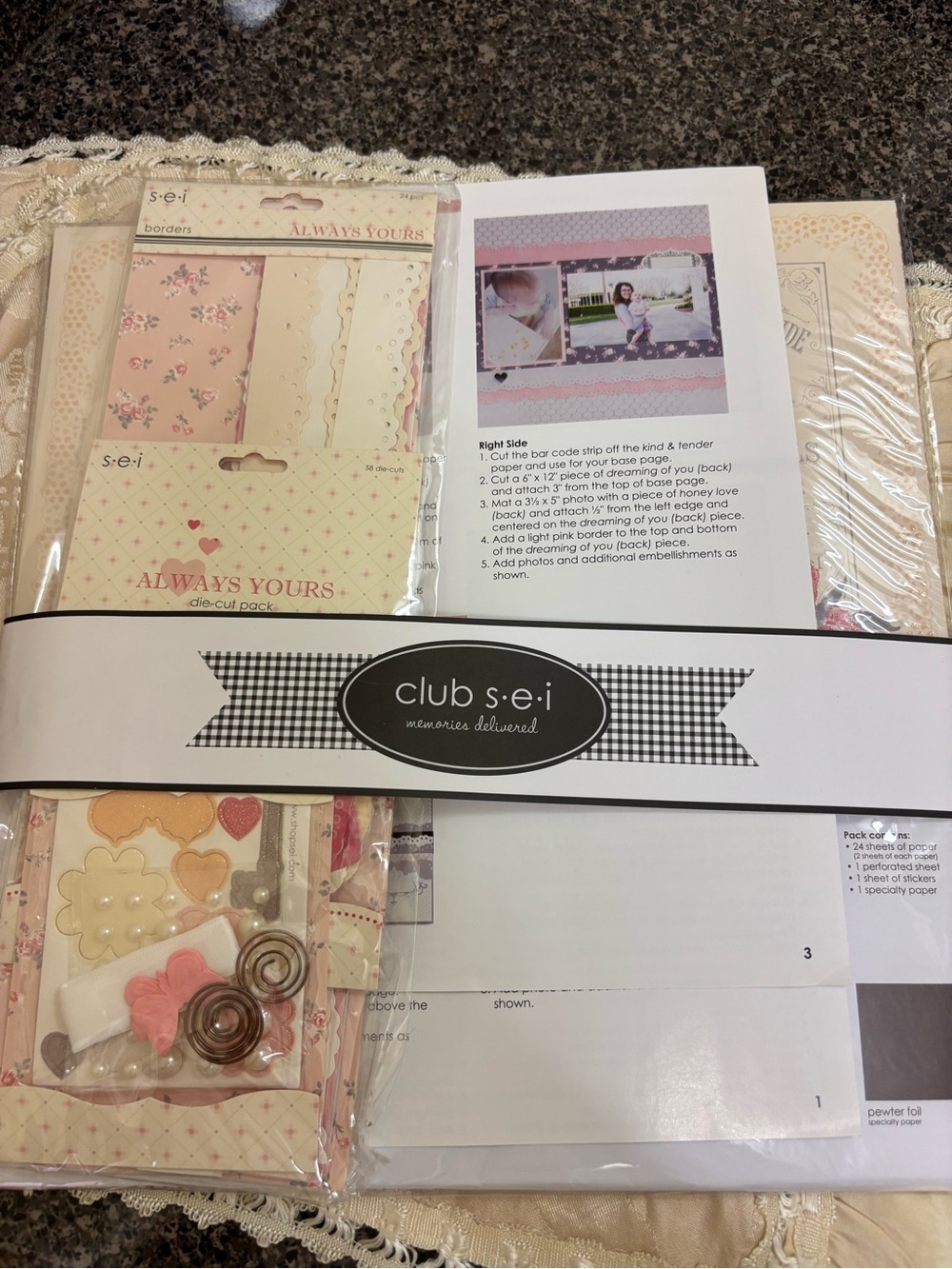 New Club SEI Scrapbooking Kit Always Yours